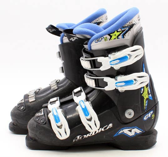 Nordica GP TJ Kids Ski Boots - Size 2.5 / Mondo 20.5 Used