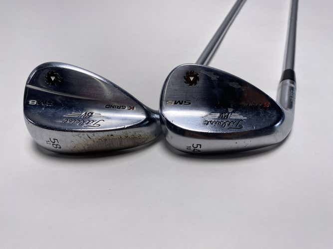 Titleist Vokey SM6 Tour Chrome Wedge Set 54* 10 | 58* 12 Wedge Steel Mens LH