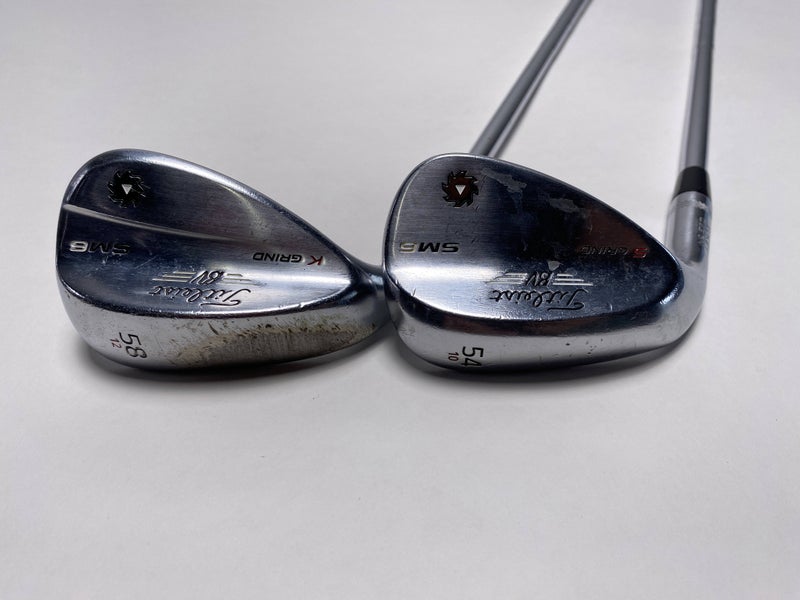 Titleist Vokey SM6 Tour Chrome Wedge Set 54* 10 | 58* 12 Wedge Steel Mens LH