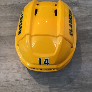 Clarkson University Medium CCM Super Tacks X Helmet Pro Stock #14 (Used)