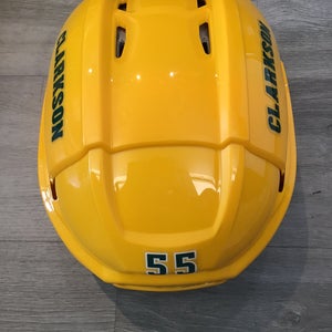Clarkson University Large CCM Tacks 710 Helmet Pro Stock #55 (Used)