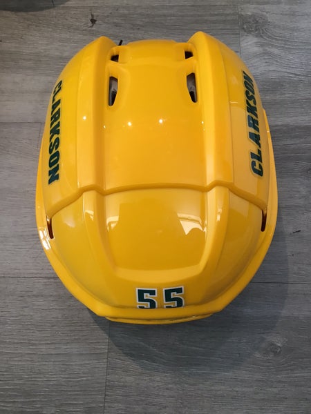 Clarkson University Large CCM Tacks 710 Helmet Pro Stock #55 (Used)