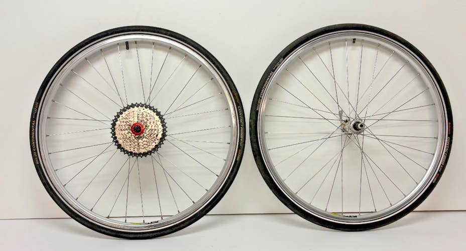 Mavic X 221 8-Spd Aluminum 26" Wheel Shimano STX-RC/GT Hubs +Contact Speed Tires