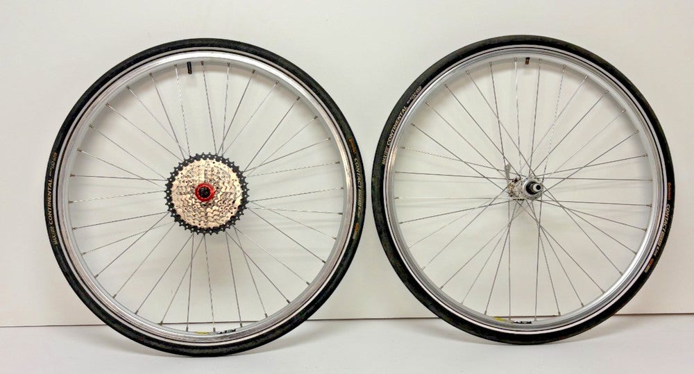 Mavic X 221 8-Spd Aluminum 26" Wheel Shimano STX-RC/GT Hubs +Contact Speed Tires