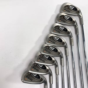 Ping i3 + Iron Set 3-PW Orange Dot 2* Flat Cushin Regular Steel Mens RH