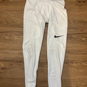 White Small Men's Nike Pro Tights