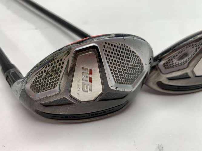 TaylorMade M6 4 & 5 Hybrid Set 22* 25* Fujikura Atmos 5A Senior Graphite Mens RH