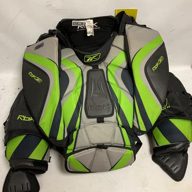 Used Reebok PREMIER SERIES II Senior Body Armor Black And Neon Green MD 11855-S000190131
