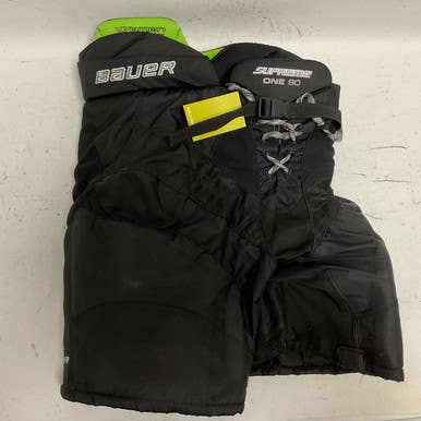 Used Bauer SUPREME ONE80 Senior Pant Black And Neon Green MD 11855-S000190130