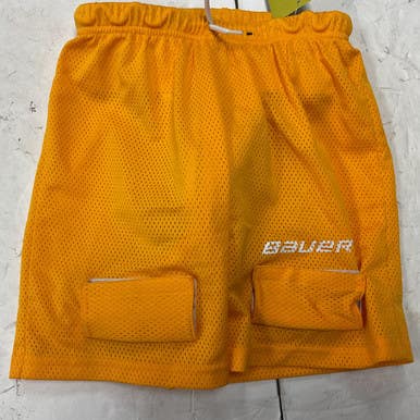Used Bauer CORE MESH JOCK SHORTS Junior Hockey Bottom Yellow MD 11855-S000190092