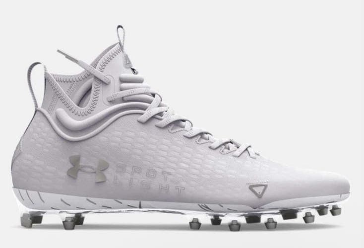 New men's 10 Under Armour Spotlight LUX MC 3025082-100 football/lacrosse cleats