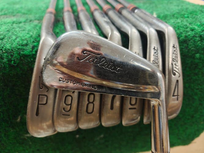 Titleist 1990 Custom Grind Golf Iron Set 3-PW Stiff Flex S200 Steel +.75 Inch