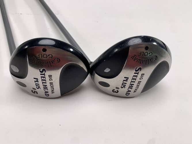 Callaway Steelhead Plus 3 & 5 Fairway Wood Set 15* 18* Steelhead Plus Mens RH