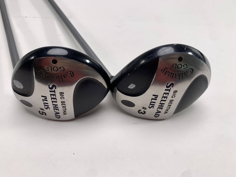Callaway Steelhead Plus 3 & 5 Fairway Wood Set 15* 18* Steelhead Plus Mens RH