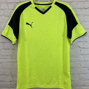 Puma 703038-09 Adult BORUSSIA Short-Sleeve Soccer Jersey Fluro Yellow Small