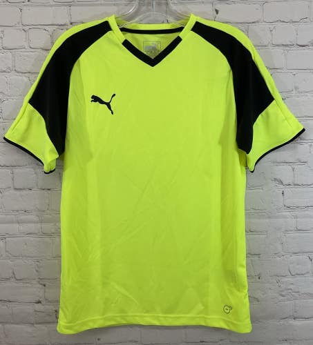 Puma 703038-09 Adult BORUSSIA Short-Sleeve Soccer Jersey Fluro Yellow Small