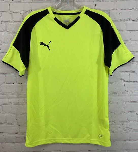 Puma 703038-09 Adult BORUSSIA Short-Sleeve Soccer Jersey Fluro Yellow Small