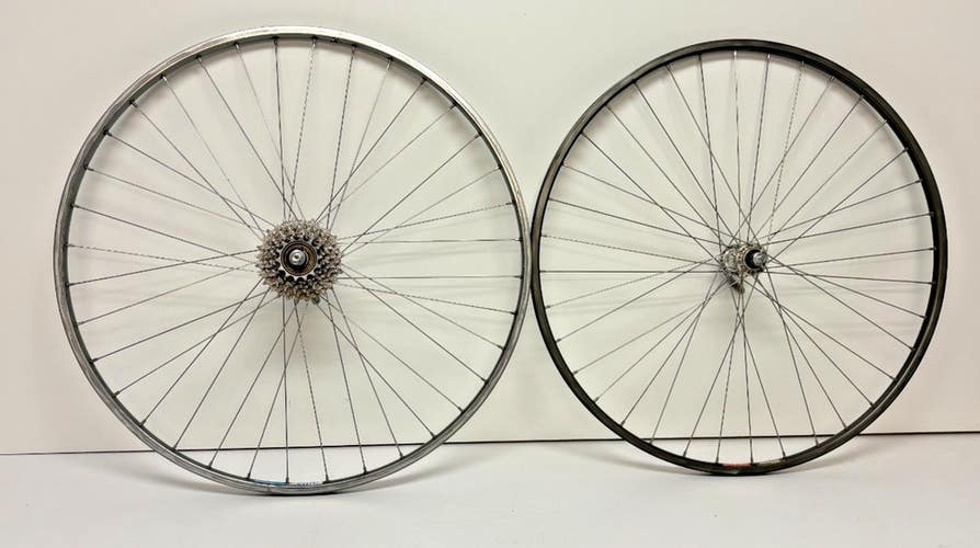 Vintage Ambrosio Elite/Araya 6-Spd Aluminum 700C Wheelset Suntour Superbe Pro