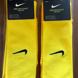 Yellow Adult Unisex Nike Socks (New)