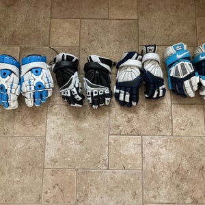 Multiple lacrosse gloves