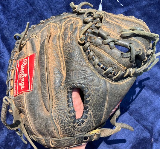 Brown Rawlings Fastback RH Catcher's Baseball Glove 32.5" (Used)
