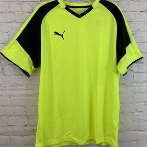 Puma 703038-09 Adult BORUSSIA Short-Sleeve Soccer Jersey Fluro Yellow Large