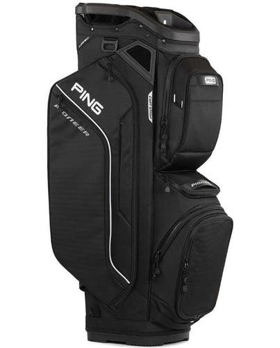PING 2025 Pioneer 244 Cart Golf Bag 15-Way Divider Color: Black/White NEW!