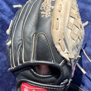 Black Rawlings Sure Catch RH Infield Baseball Glove 11.5" (Used)