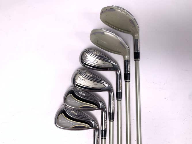 Adams Idea Womens 2014 Irons 5HY-6HY-7 Iron-PW Idea Womens 50 Ladies Graphite RH