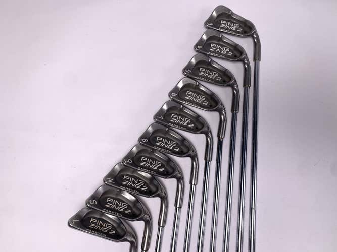 Ping Zing 2 Iron Set 3-PW+SW+LW Black Dot Karsten JZ Stiff Steel Mens RH