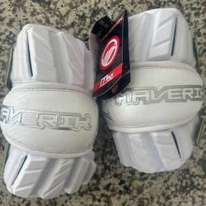 Maverik Max lacrosse arm pads NEW white L large