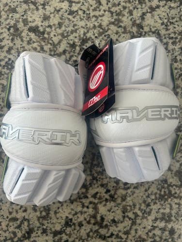 Maverik Max lacrosse arm pads NEW white L large