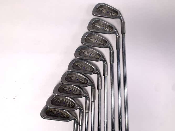 Ping Eye 2 Iron Set 4-PW+SW+LW Blue Dot 1* Up Karsten ZZ-Lite Stiff Steel RH