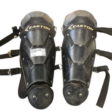 Used Easton YTH Catchers Leg Guards Black Youth 11479-S000402662