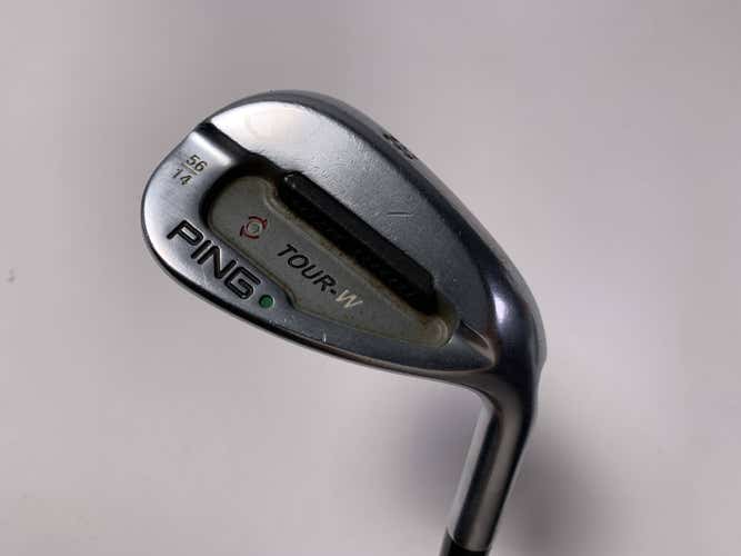 Ping Tour-W Brushed Silver Sand Wedge 56*14 Green Dot 2* Up TFC 149 Regular RH