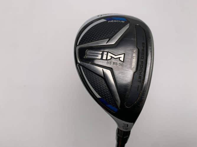 TaylorMade SIM MAX 3 Hybrid 19* Fujikura Ventus Blue 7S Stiff Graphite Mens RH