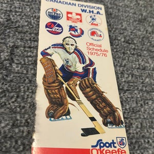 World Hockey Association Canadian Division Vintage Pamphlet Schedule 1975 1976