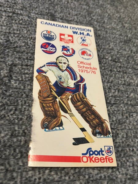 World Hockey Association Canadian Division Vintage Pamphlet Schedule 1975 1976