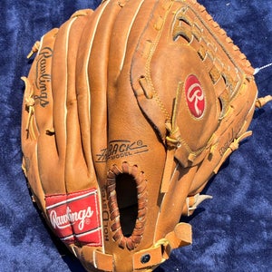 Brown Adult Rawlings Super Size RH Softball Glove 14" (Used)