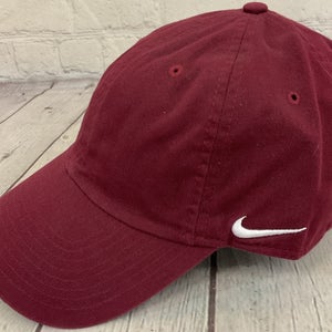 Adult Unisex Nike Activewear Cap One Size Fits Most Adjustable Metal Buckle Red
