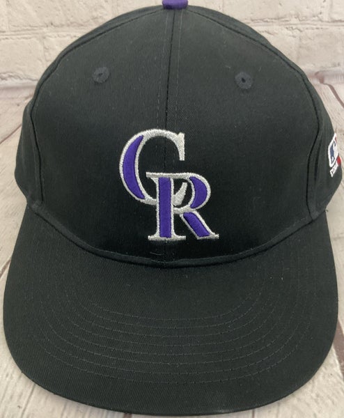 Colorado Rockies Logo Team MLB One Size Fits Most OC Sports Flat Brim Hat Black