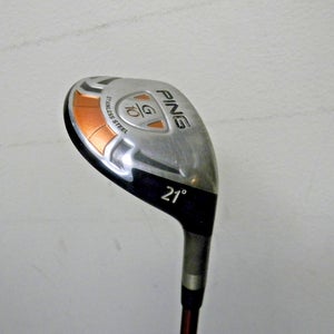 PING G10 HYBRID # 3 21* FACTORY GRAPHITE REGULAR FLEX  NEW GRIP