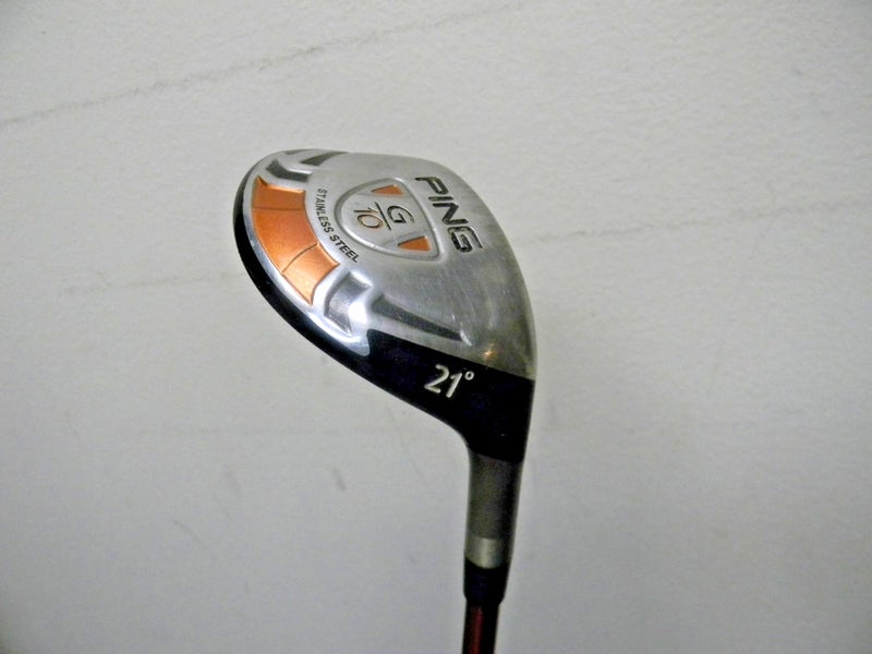 PING G10 HYBRID # 3 21* FACTORY GRAPHITE REGULAR FLEX  NEW GRIP