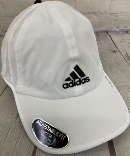 Adidas Areoready Mens Superlite Cap Non Structured UPF 50 White Sweat Wick Band