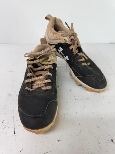 Used Under Armour BLACK/WHITE BB/SB Cleats Black And White Junior 04.5 11793-S000251440