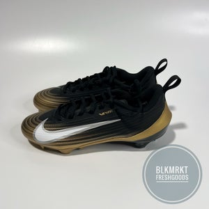 Nike Vapor Speed 3 Black Gold Football Cleats  8