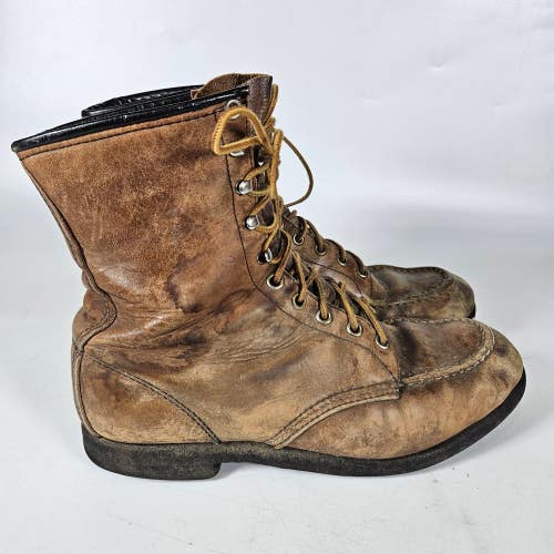 Vtg Red Wing Boots Moc ToeLace Up Work Mens Size: 8 B