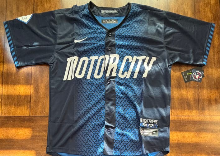 Detroit Tigers City Connect Motor City Riley Greene Adult Medium NWT
