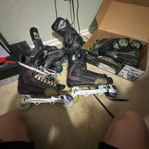 Mission Axiom T6 Inline Skates Extra Wide Width Size 3.5 (Used)