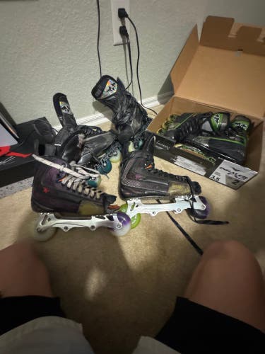 Mission Axiom T6 Inline Skates Extra Wide Width Size 3.5 (Used)